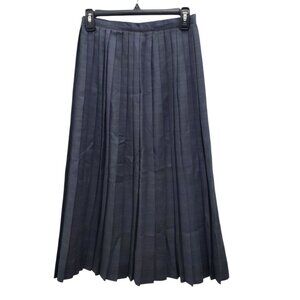 Vintage Navy Pleated A-Line Skirt